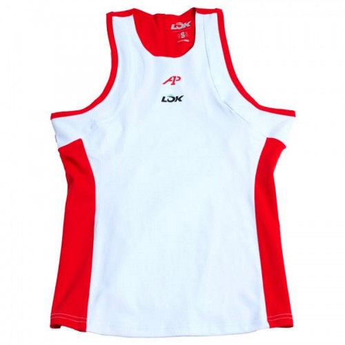 T-shirt femme Lok A1 Padel Elk Blanc Rouge
