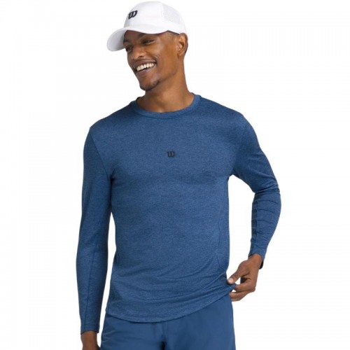 Camiseta Manga Larga Wilson Everyday Performance Azul Court