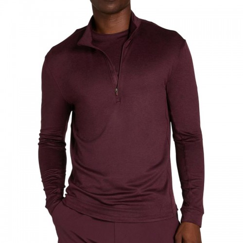 Wilson Everyday Performance T-shirt à manches longues demi-fermeture Rouge foncé