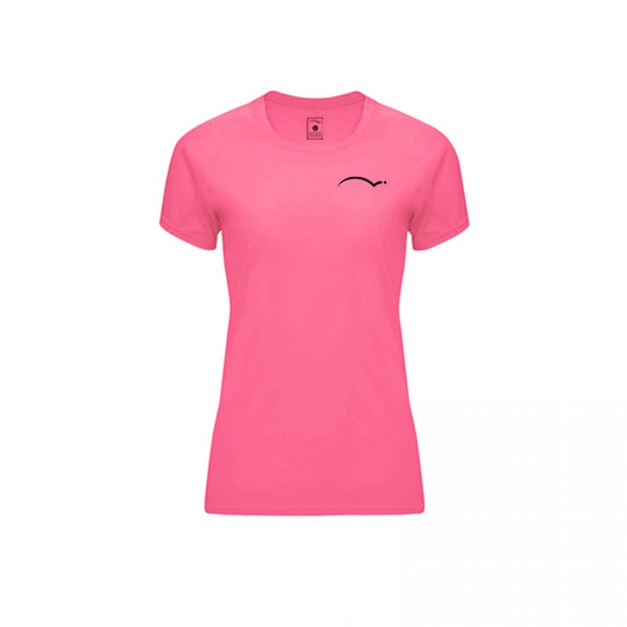 Camiseta PadelPoint Tournament Rosa Fluor Mujer  Offer + Cheap