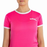 Camiseta Softee Galaxy Fucsia Fluor Blanco Mujer