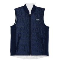 Gilet femme Lacoste Slim Fit bleu marine blanc  Offre - Pas cher