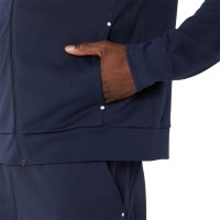Blouson Asics Court Warm Up Bleu Nuit  Offre - Pas cher