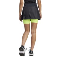 Saia Adidas Plissada Aeroready Pro Black Lime