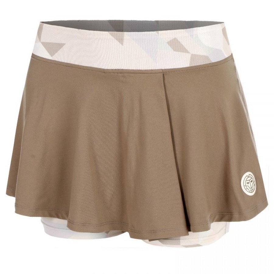 Falda Bidi Badu Paris Printed Wavy Marron Beige  Offer + Cheap
