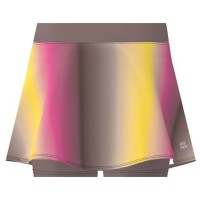 Falda Bidi Badu Spectrum Printed Wavy Marron Amarillo  Oferta + Barato