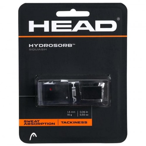 Grip Reemplazo Squash Head Hydrosorb Negro Rojo