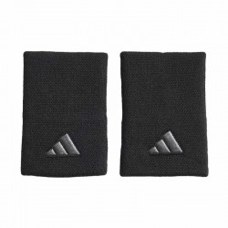 Pulseiras Adidas Longas Pretas Prateadas 2 Unidades