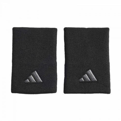 Pulseiras Adidas Longas Pretas Prateadas 2 Unidades