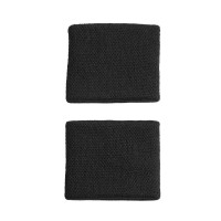 Muñequeras Adidas Negro Plata 2 Unidades