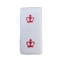Black Crown Short White Wristbands 2 Units PADELPOINT Black Crown Short White Wristbands 2 Units