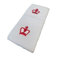 Black Crown Short White Wristbands 2 Units PADELPOINT Black Crown Short White Wristbands 2 Units