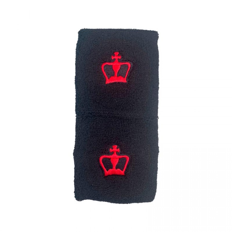 Black Crown Short Black Wristbands Black 2 Units PADELPOINT Black Crown Short Black Wristbands Black 2 Units