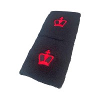 Black Crown Short Black Wristbands Black 2 Units PADELPOINT Black Crown Short Black Wristbands Black 2 Units