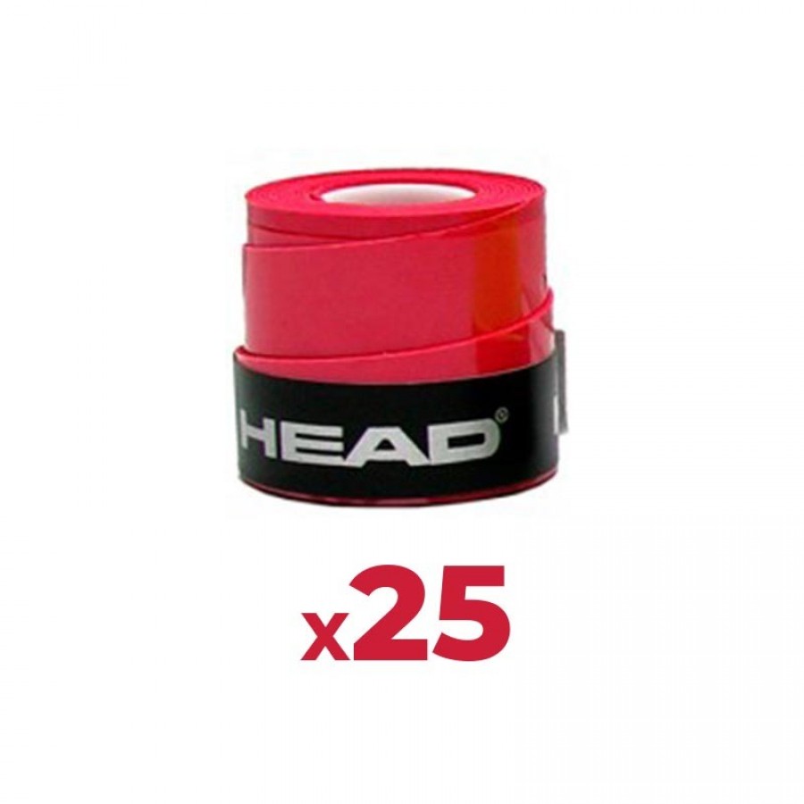 Overgrips Cabeça Xtreme Soft Vermelho 25 Unidades