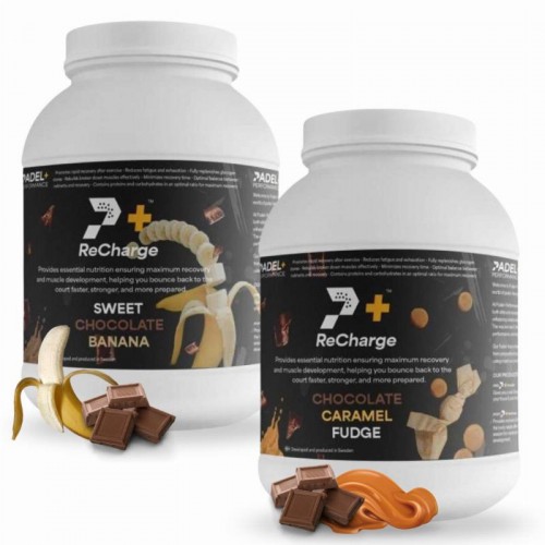 Pack Bote Padel Performance ReCharge Chocolat Banane y Chocolat Caramelo