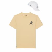 Pack Camiseta Lacoste Novak Djokovic Amarillo y Gorra Blanco