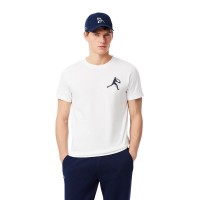 Pack Camiseta Lacoste Novak Djokovic Blanco y Gorra Marino  Oferta + Barato
