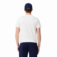 Pack Camiseta Lacoste Novak Djokovic Blanco y Gorra Marino  Oferta + Barato