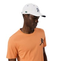 Pack Camiseta Lacoste Novak Djokovic Naranja y Gorra Blanco
