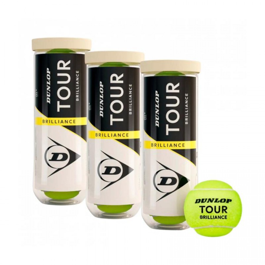 Pacchetto da 3 Botes de Pelotas Dunlop Tour Brillance  Offerta + Economico