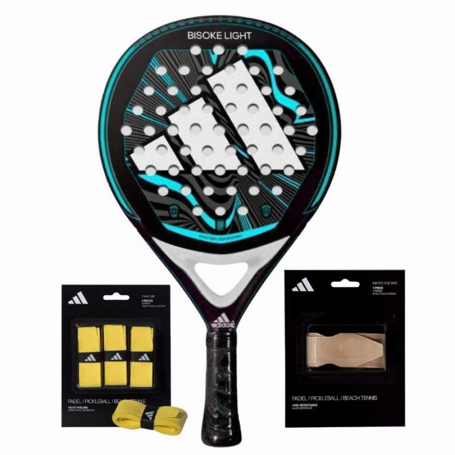 Pacchetto racchette Adidas Bisoke Light 2024 con overgrip e protezione  Offerta + Economico