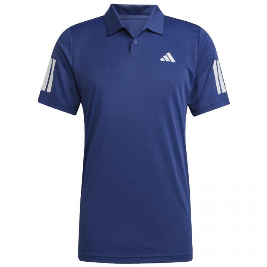 Polo Adidas Club 3 Stripes Azul Escuro