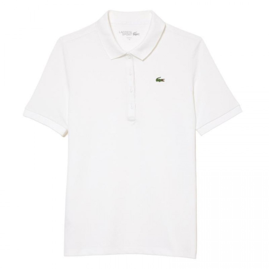 Polo Lacoste Pique Blanc Femme  Offre - Pas cher
