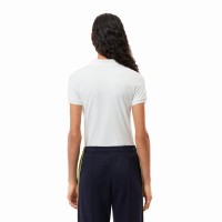 Polo Lacoste Pique Blanc Femme  Offre - Pas cher