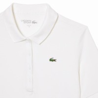 Polo Lacoste Pique Blanc Femme  Offre - Pas cher