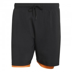 Short Adidas Club 2 En 1 Negro Naranja