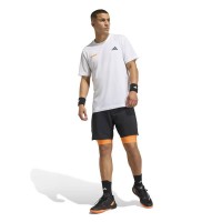 Short Adidas Club 2 En 1 Negro Naranja