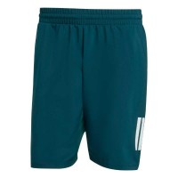 Calções Adidas Club 3 Riscas Verde Aurora  Oferta + Barato
