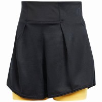 Shorts Adidas Match Pro Negro Amarillo Mujer  Oferta + Barato