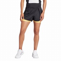 Shorts Adidas Match Pro Negro Amarillo Mujer  Oferta + Barato
