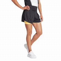 Shorts Adidas Match Pro Negro Amarillo Mujer  Oferta + Barato