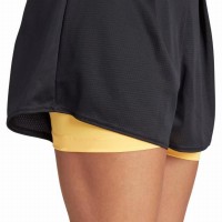 Shorts Adidas Match Pro Negro Amarillo Mujer  Oferta + Barato