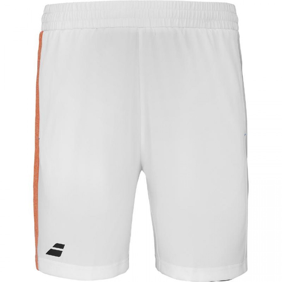 Short Babolat Play Blanco Naranja