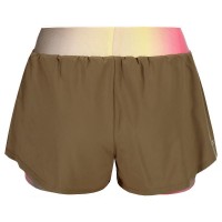 Short Bidi Badu Spectrum Impresso 2 em 1 Marron Amarillo Mujer  Oferta + Barato
