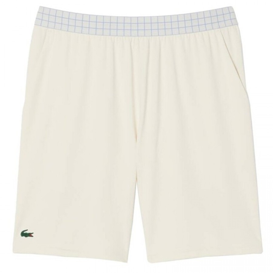 Pantaloncini Lacoste Tenis Ultra Dry Blanco Roto  Offerta + Economico