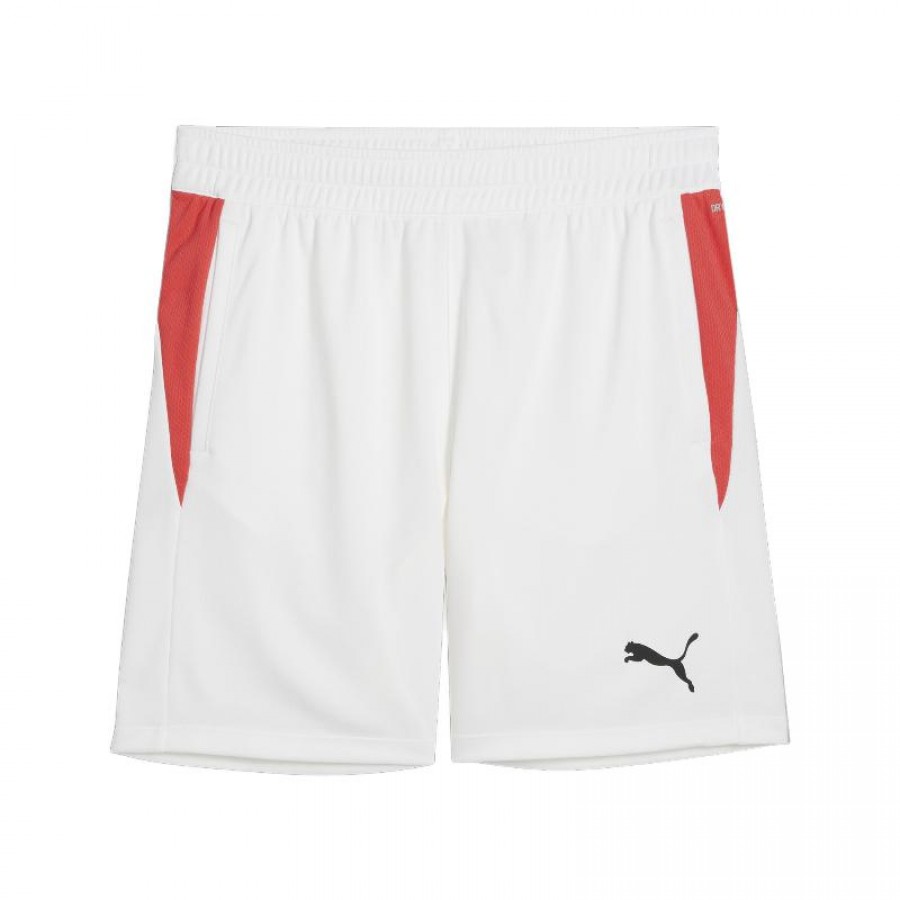 Puma White Red Shorts  Offer + Cheap