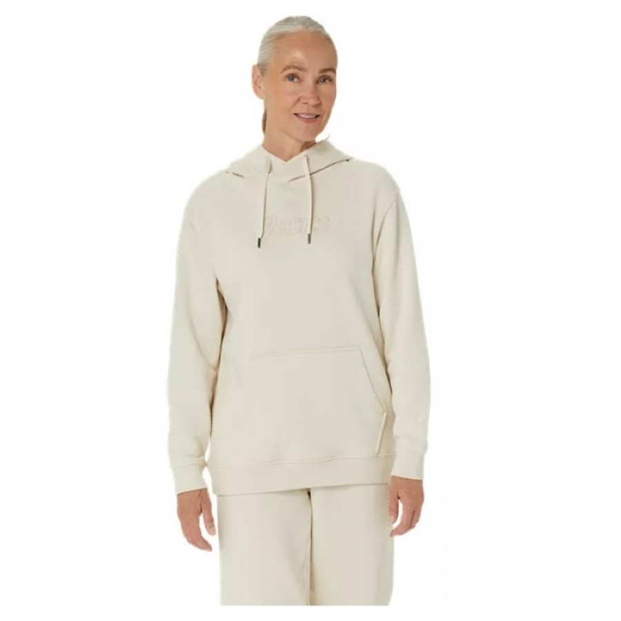 Asics Logo Beige Birch Women's Sweatshirt  Offer + Cheap
