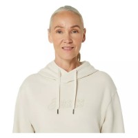 Asics Logo Beige Birch Women's Sweatshirt  Offer + Cheap
