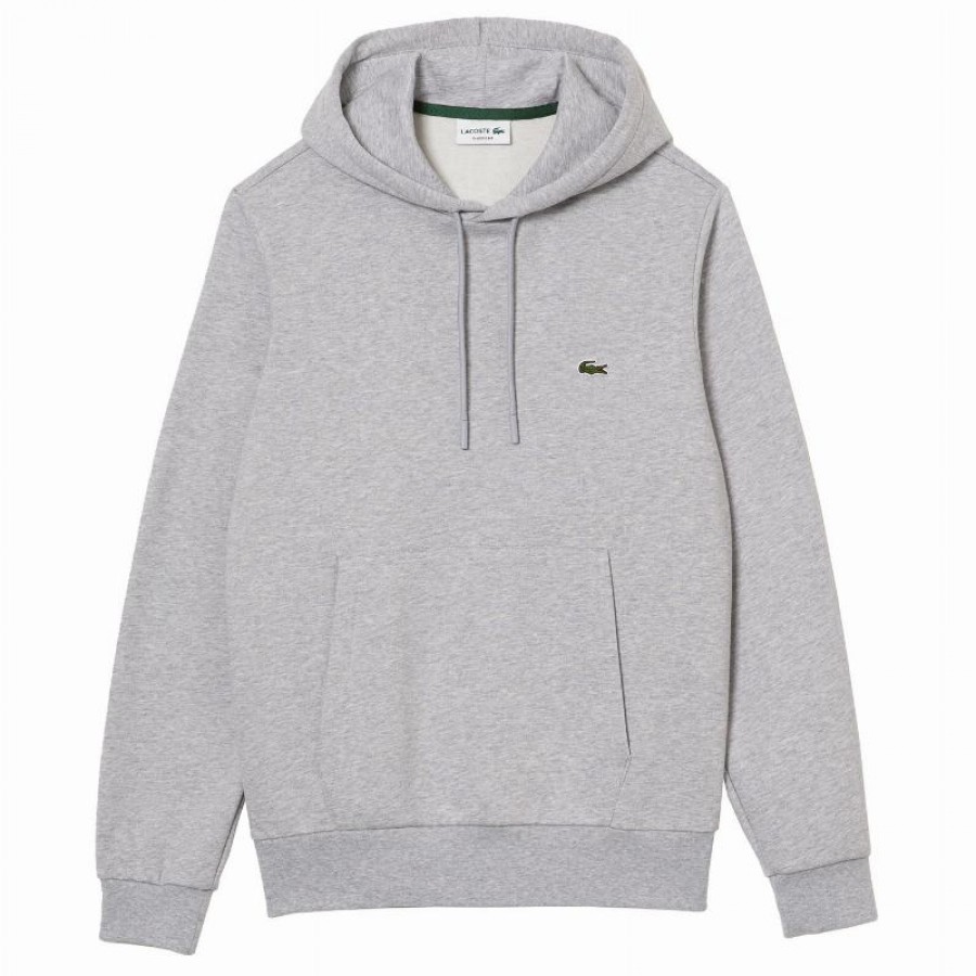 Lacoste Felpa Cotone Grigio Vigore  Offerta + Economico