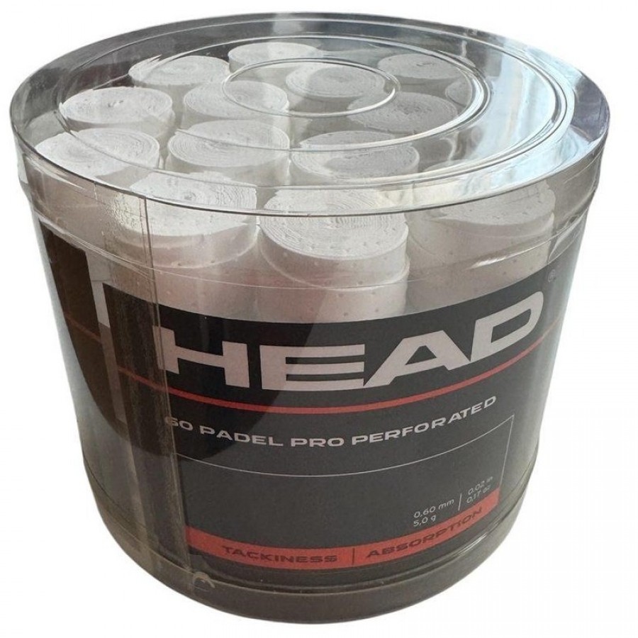 Head Padel Pro Perforated White Drum 60 Overgrip  Offerta + Economico