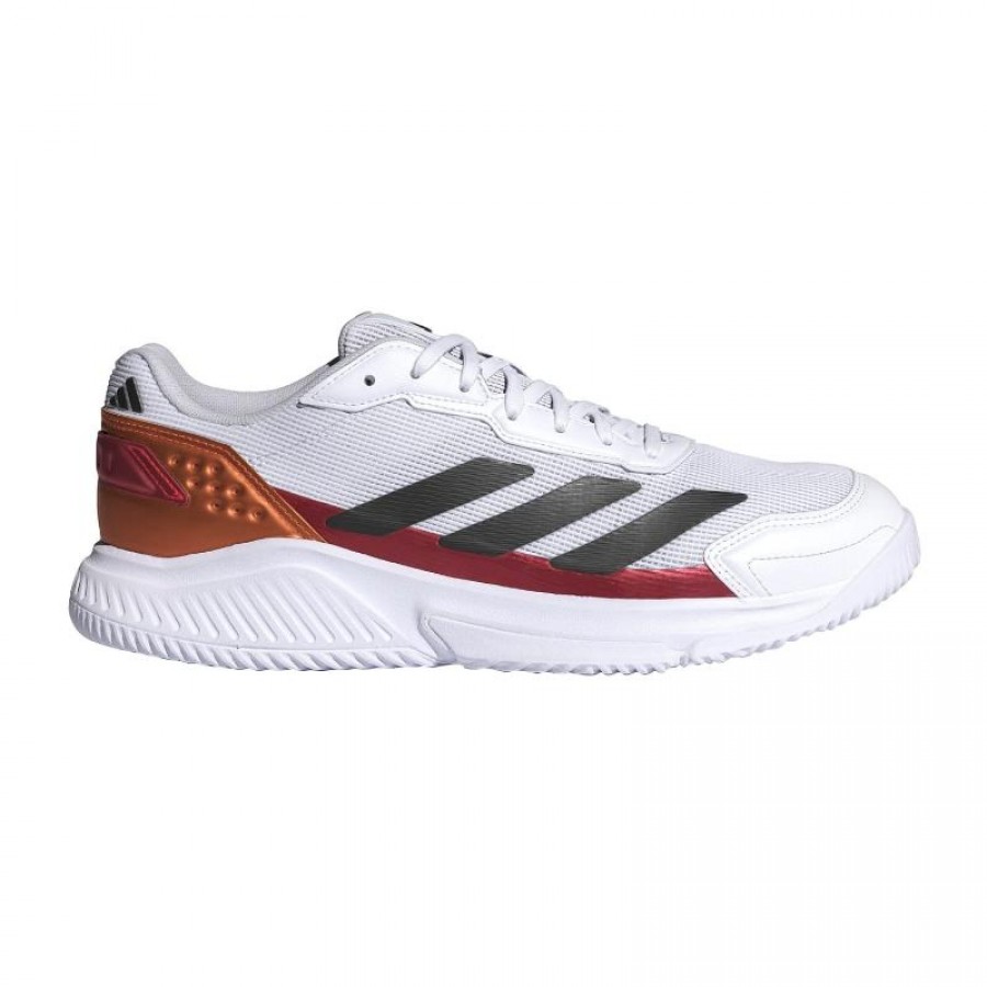 Sneakers Adidas Courtquick Padel in rame bianco rosso
