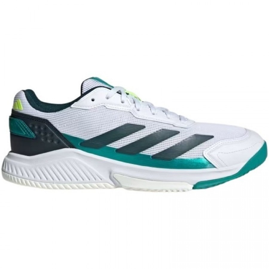 Zapatillas Adidas Courtquick Padel Blanco Verde  Oferta + Barato