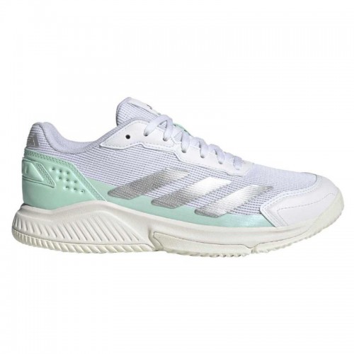 Zapatillas de Padel Adidas Courtquick Padel Blanco Verde Menta Mujer