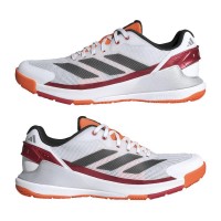 Adidas Crazyquick LS Padel Blanc, rouge orange