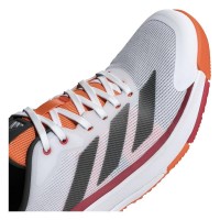 Adidas Crazyquick LS Padel Blanc, rouge orange